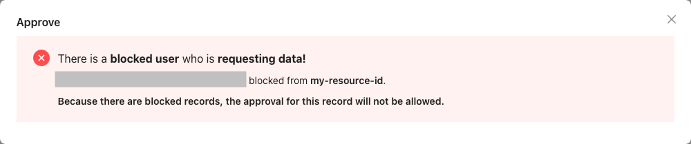 Approval Blocked