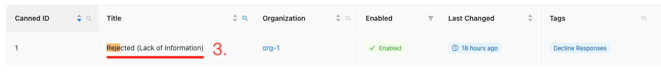 Column Search Filter