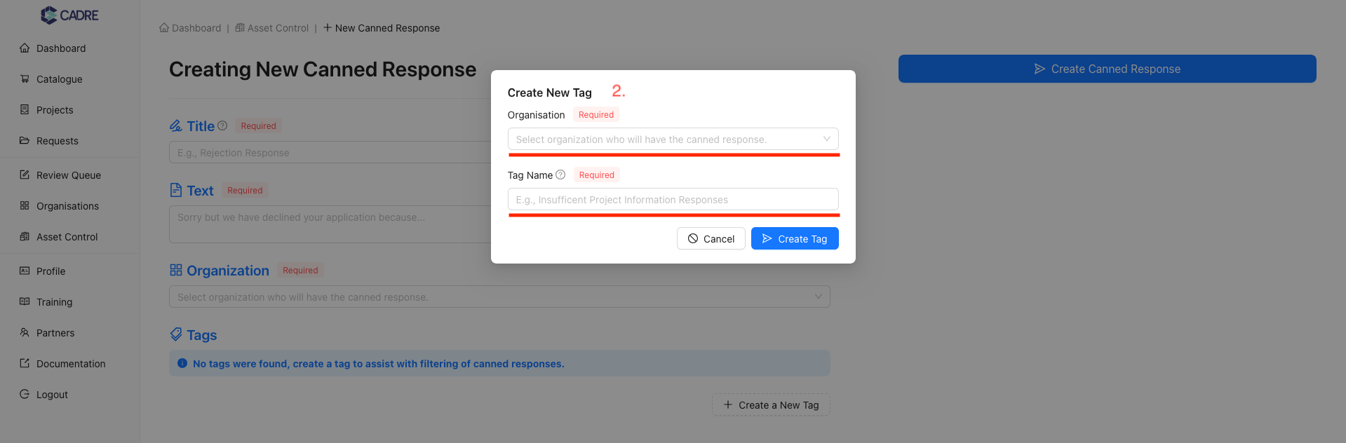 Create a New Tag Form