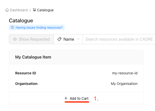 Add Resource to Cart