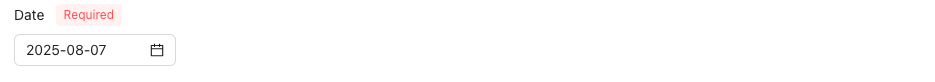 Date Example Selected