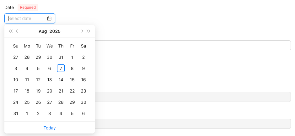 Date Example Selection