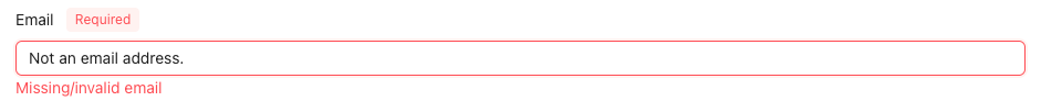 Email Input Fail