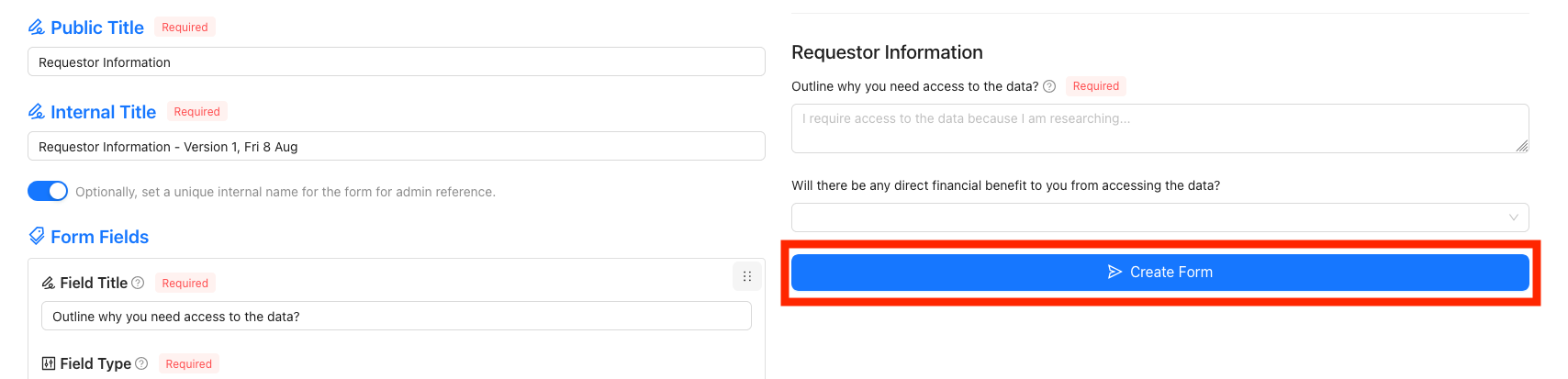 Submit Form Button