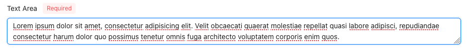 Text Area Input Populated