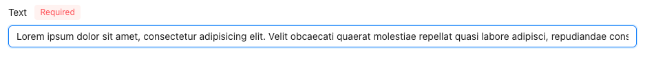 Text Input Populated