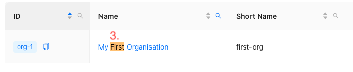Column Search Filter