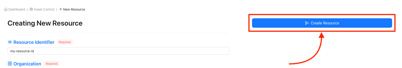 Submit Resource Form Button