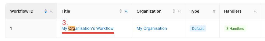 Column Search Filter