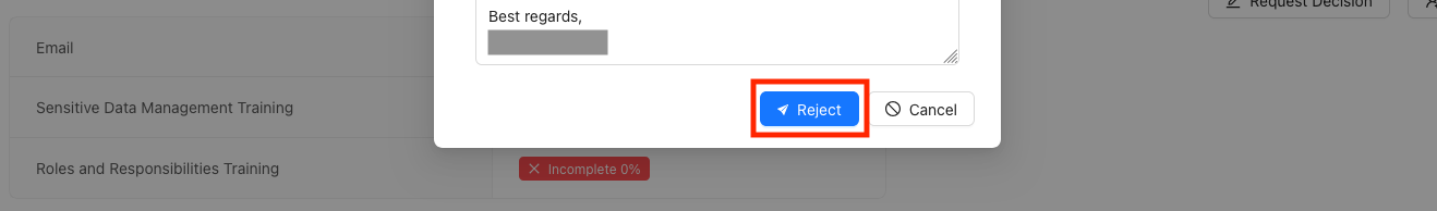 Submit Rejection