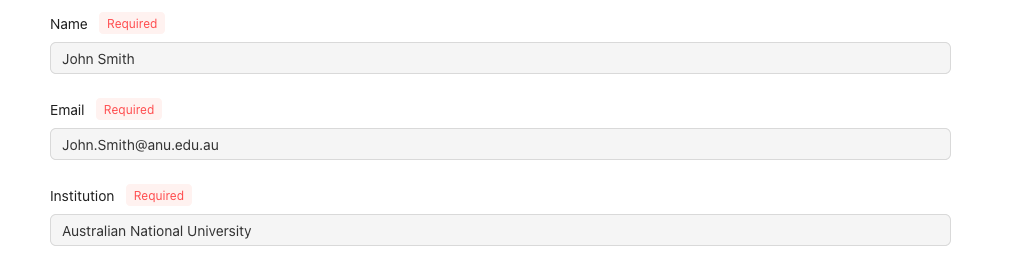 Autofilled User Form Fields