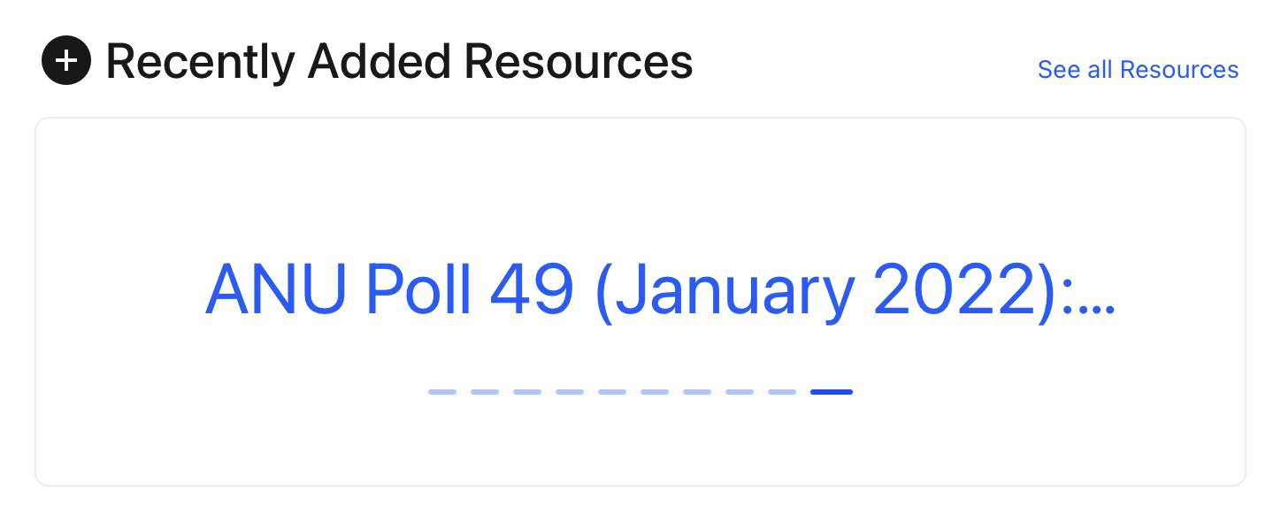 Recently Added Resource