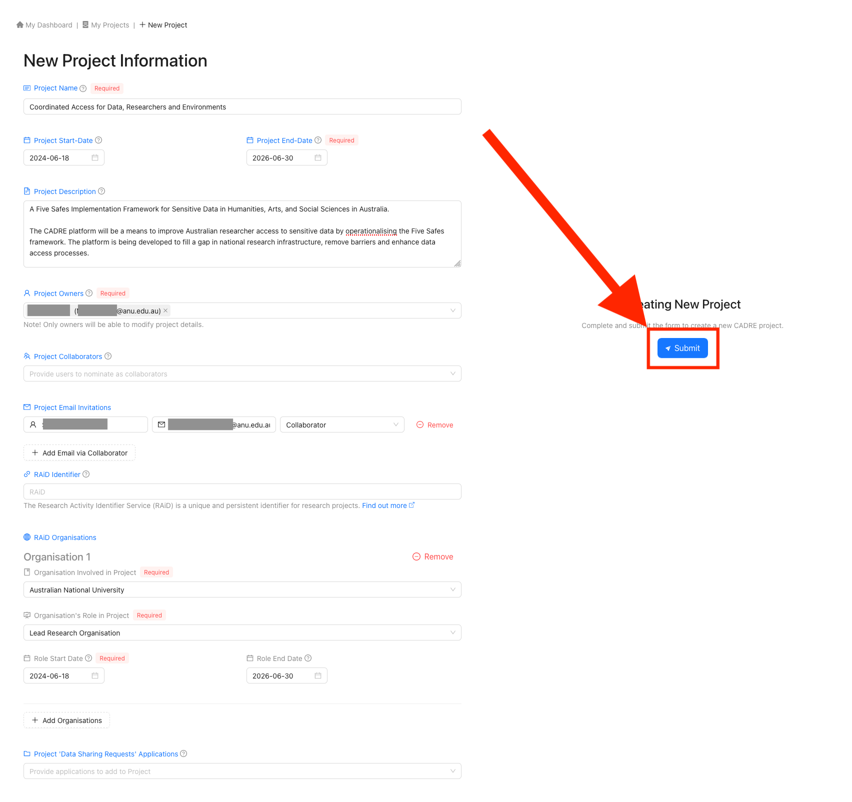 Submit Completed Form