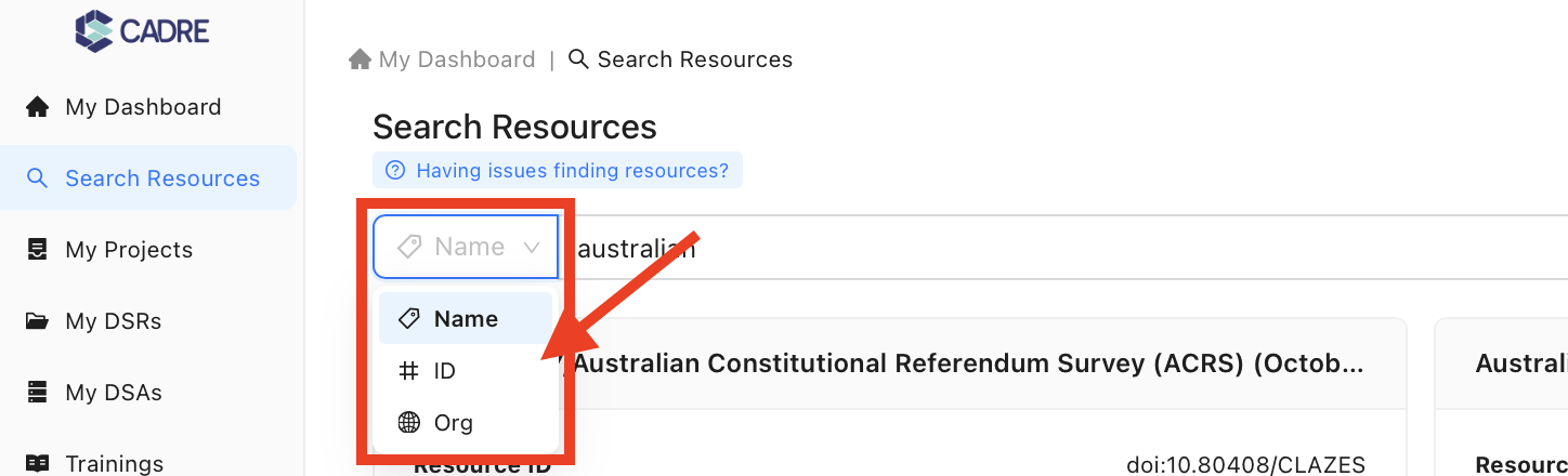 Search bar filter
