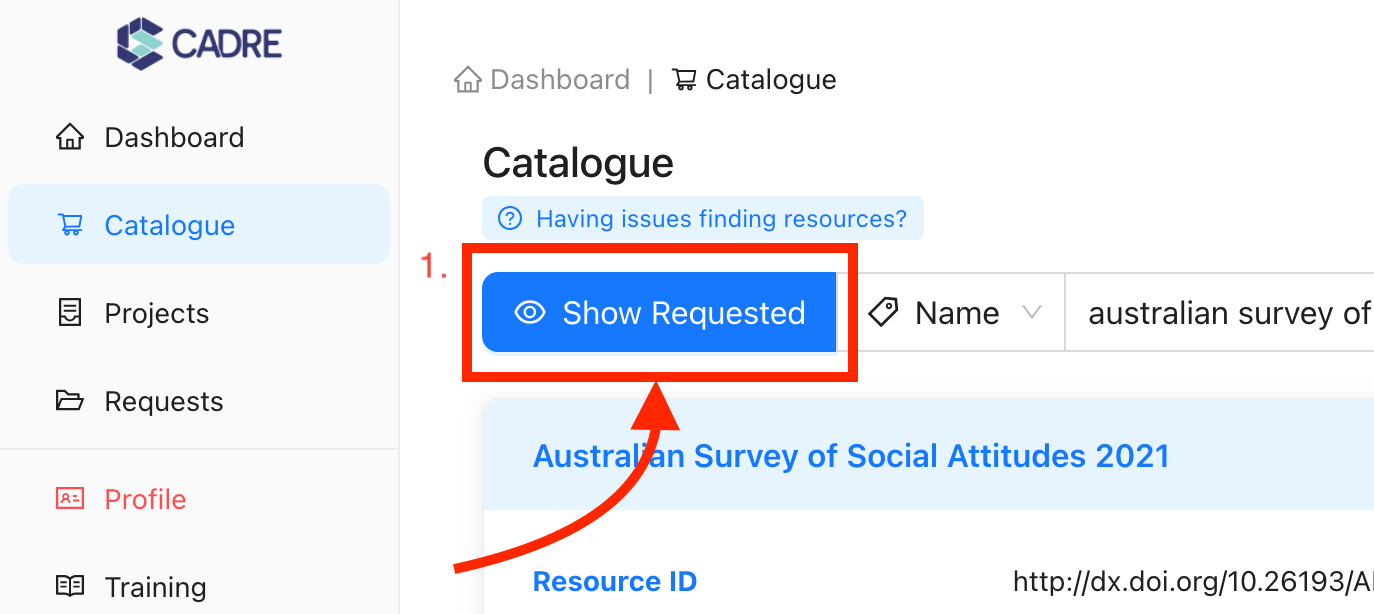 Show Requested Button Show Requested Button